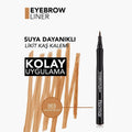 Flormar Waterproof Liquid Eyebrow Pencil, 03 Medium Brown, High Pigment