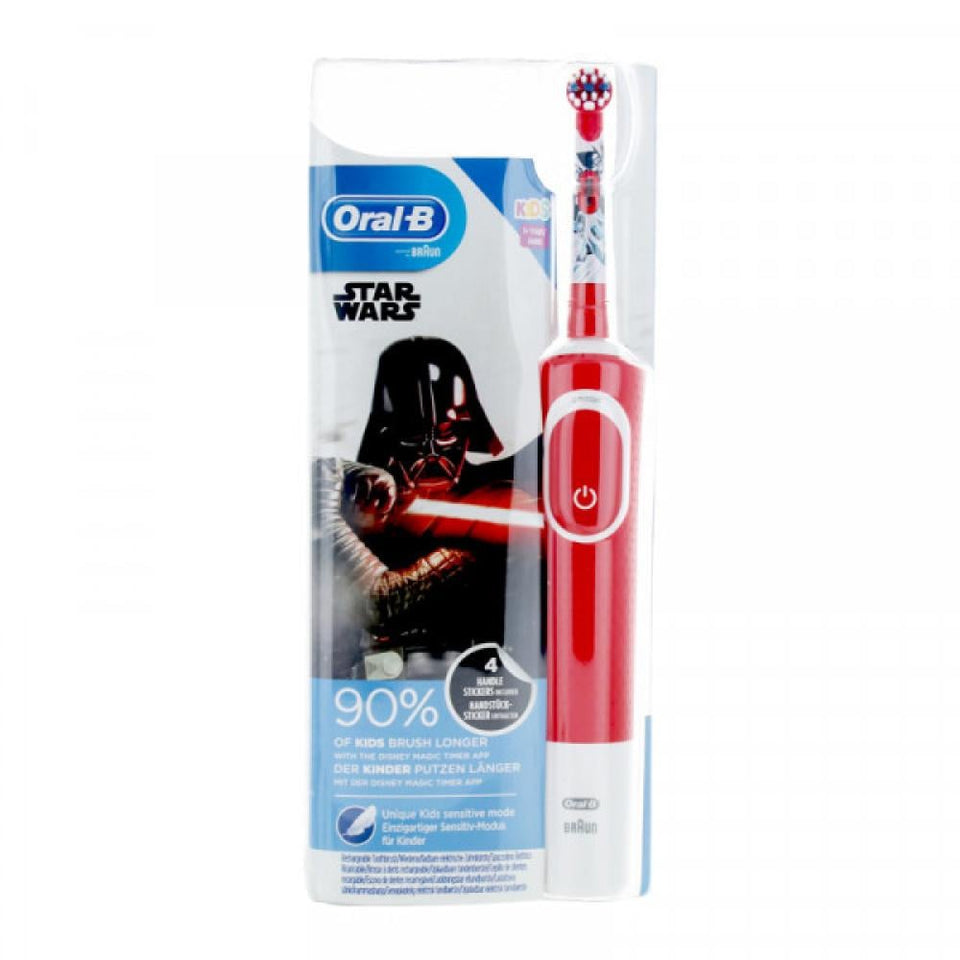 Oral-B Star Wars Kids Rechargeable Electric Toothbrush for Kids Teeth Cleaning