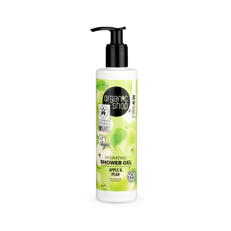 Organic Shop Apple & Pear Shower Gel, 280ml, Moisturizing Body Wash