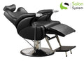 Salon System Black Men's Barber Chair B88087 - Hydraulic, Reclining