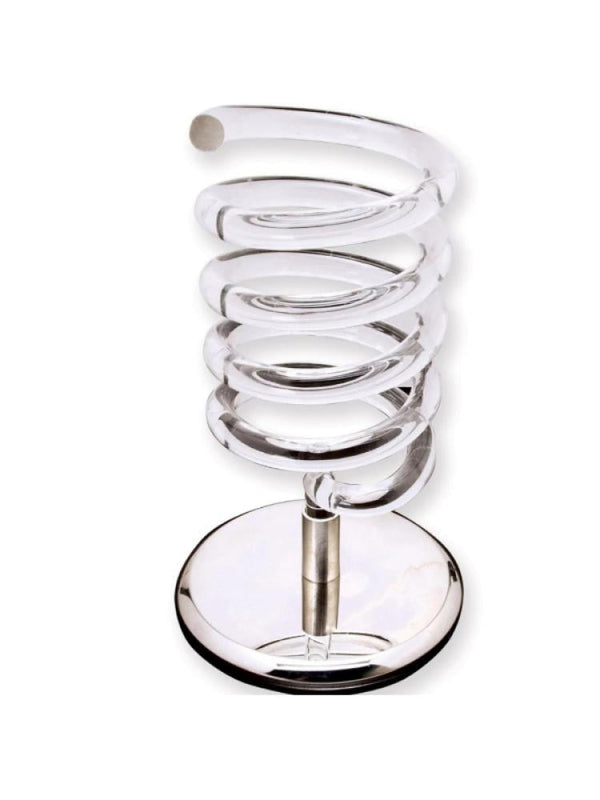 Salon System Hair Dryer Holder with White Iron Base - 22x15x11cm