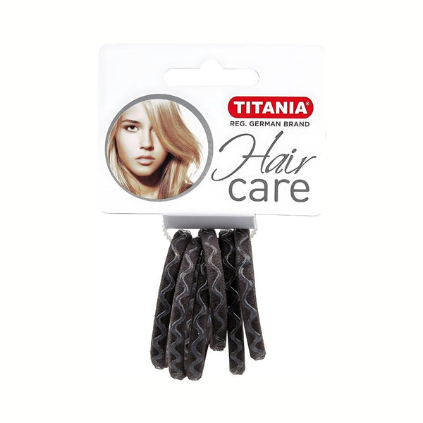 Titania 6-Piece Black Plastic Hair Ties 7927