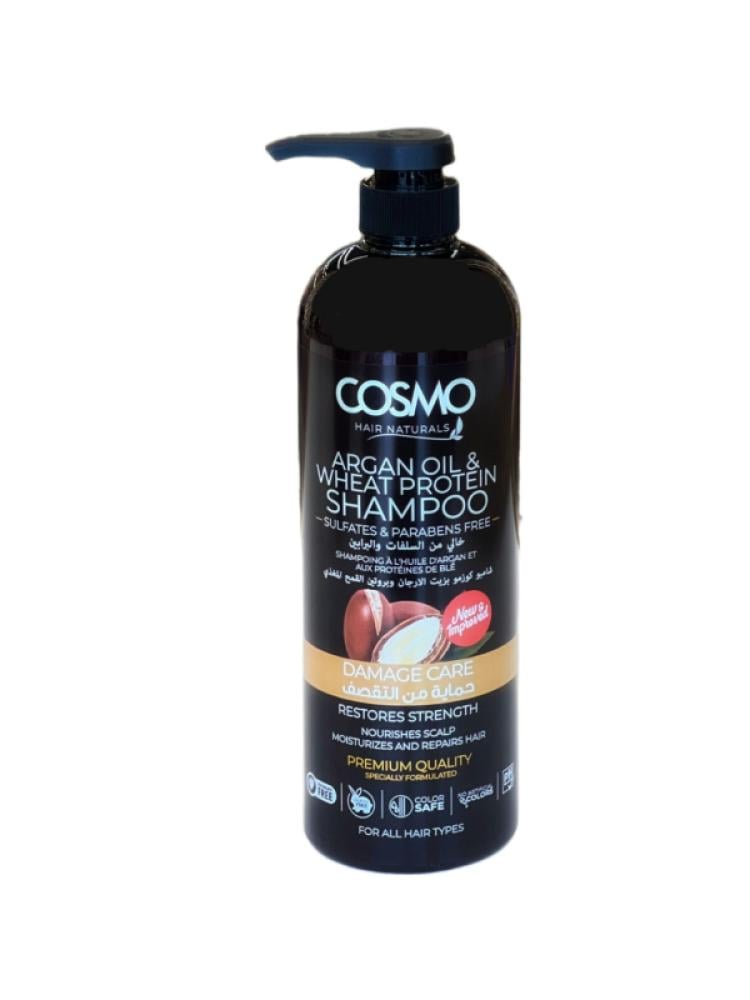 Cosmo Shampoo with Argan Oil & Wheat Protein - 1000 ml