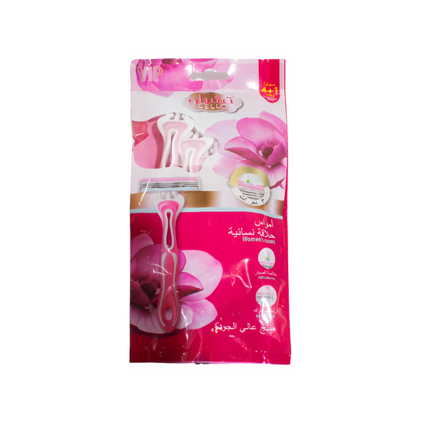 Cello Women's Razor, Triple Blade, Sensitive Skin, 5 Piece Set