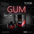 Hair Gel Strong Hold Shine Totex 700ml