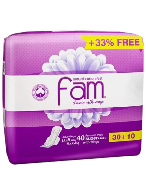 Best Sanitary Pads for 10 Year Olds Classic Large with Wings Fam 40 Pieces