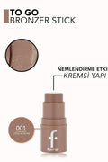 Flormar To-Go Bronzer Stick - Creamy Blendable Formula for All Skin Types