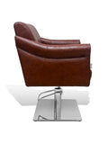 Salon System Premium Women's Cutting Chair Camel Silver Base
