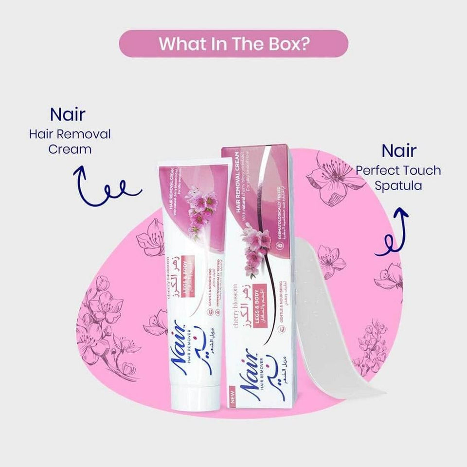 Nair Hair Removal Cream with Cherry Blossom for Legs & Sensitive Areas 110gm
