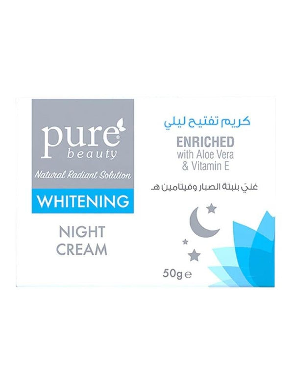 Night Cream Skin Lightening Aloe Vera Vitamin E Pure Beauty 50g