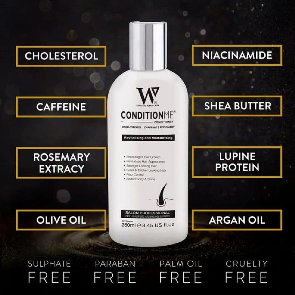 Watermans Condition Me Conditioner Hair Care for Damaged Hair with Natural Ingredients 250ml