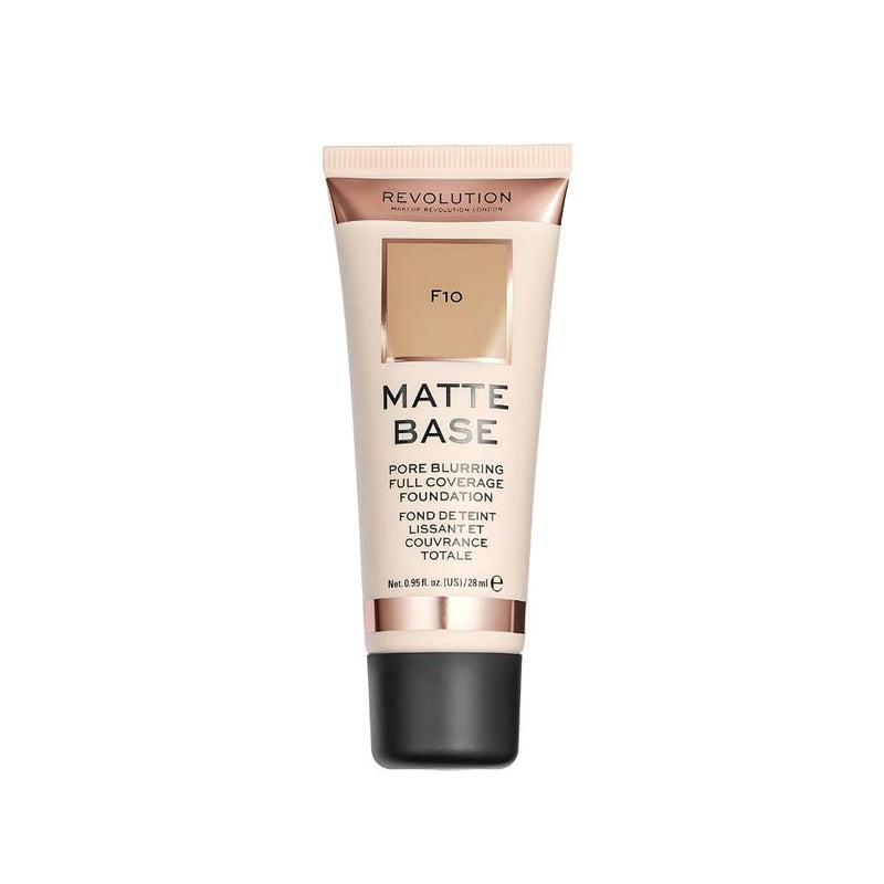Revolution Matte Foundation F10 Full Coverage Pore-Minimizing 30ml