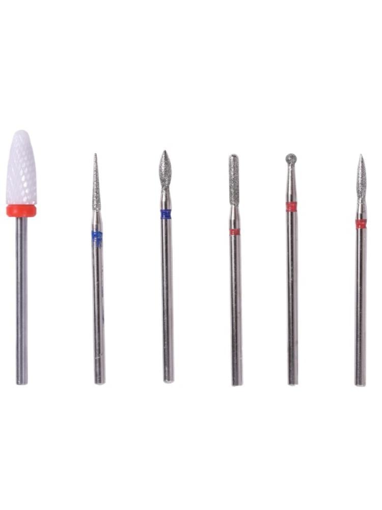 Salon System Nail Drill Replacement Bits Set - 6 Pieces