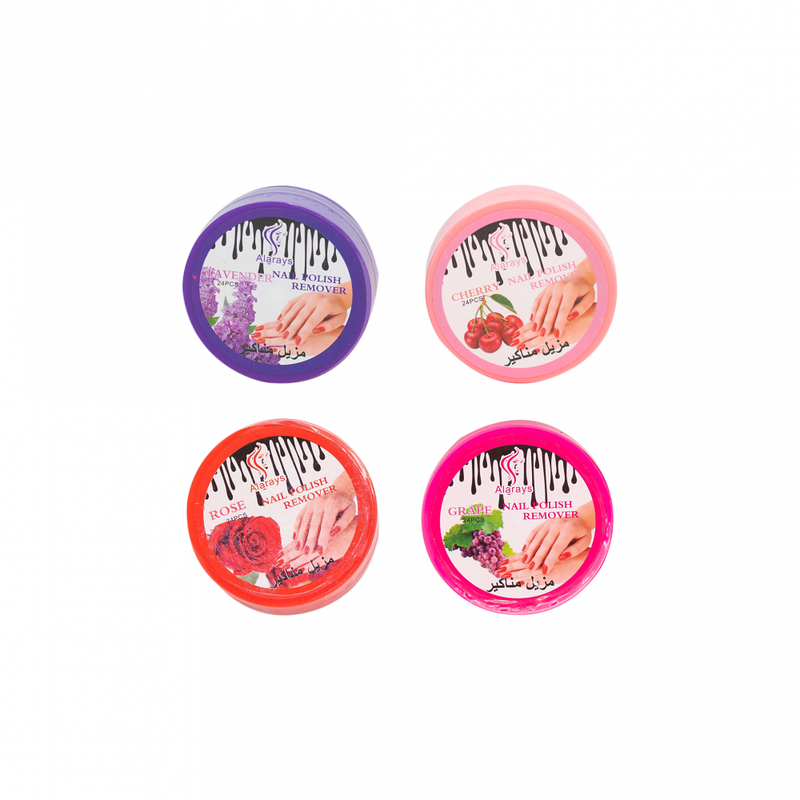 Al Arayes Acetone-Free Nail Polish Remover Wipes, 4-Pack
