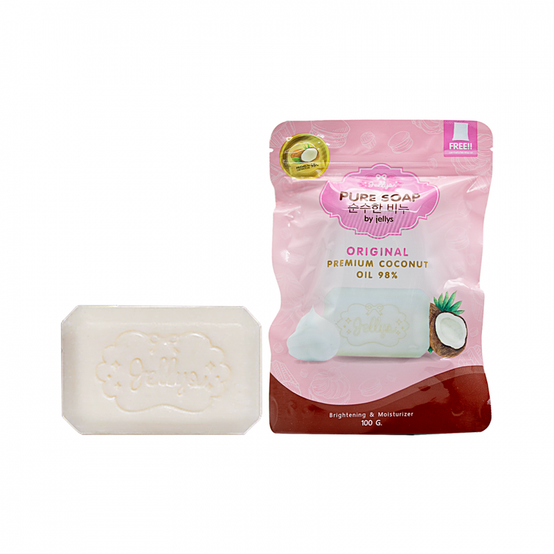 Natural Bar Soap Coconut Oil and Glutathione Jellys 100g