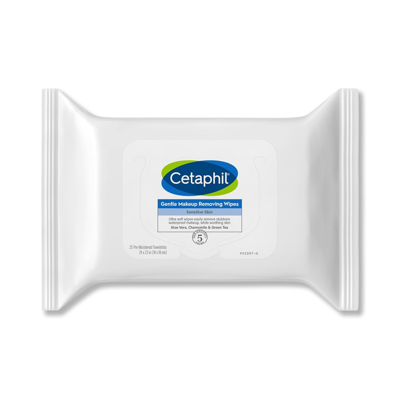 Cetaphil Cleansing Makeup Remover Wipes, Sensitive Skin, 25-Pack