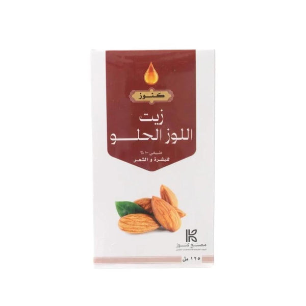 Konoz Sweet Almond Oil for Hair and Skin Nourishment, 125 ml