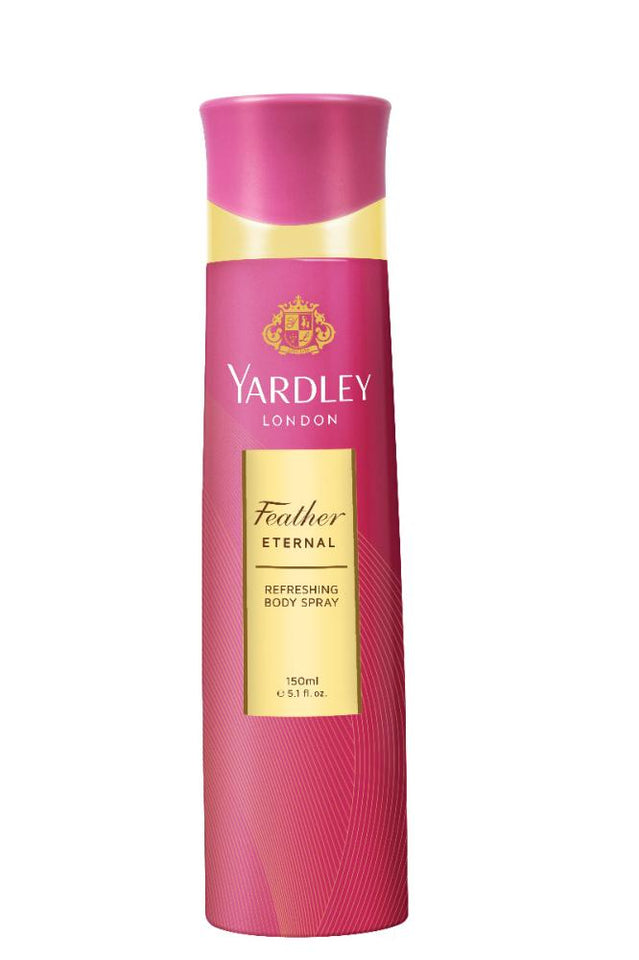 Yardley Feather Eternal Body Spray - Long Lasting Freshness 150ml
