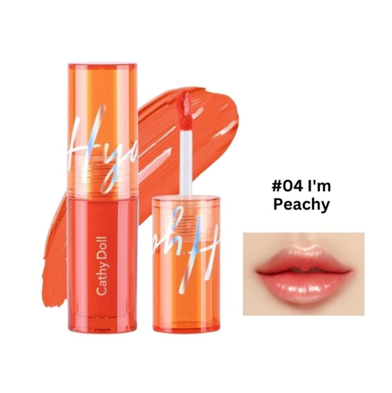 Cathy Doll Hyaluronic Lip Balm, Peach, 4g, Hydrating Lip Care