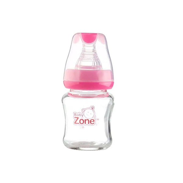 Baby Zone Glass Baby Bottle 50ml Ergonomic BPA-Free