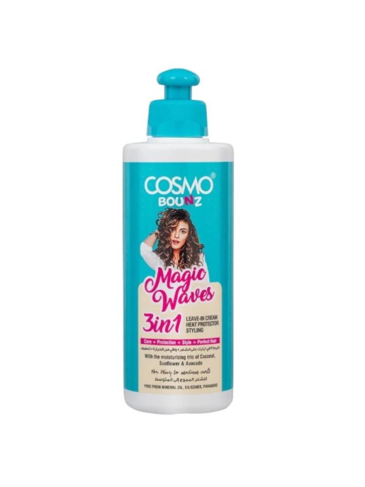 Cosmo Bounz Magic Waves 3-in-1 Leave-In Cream - Wave Defining, Frizz Control, 250ml