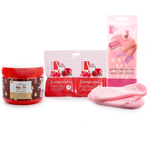 Complete Foot Supply Moisturizing Set - Pomegranate, Heel Cream, Gel Socks