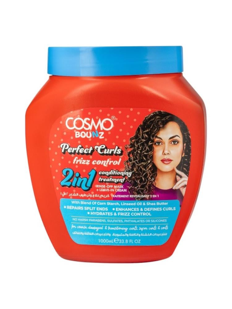 Cosmo Bounz Frizz Control 2-in-1 Hair Treatment & Moisturizer Cream - 1000ml