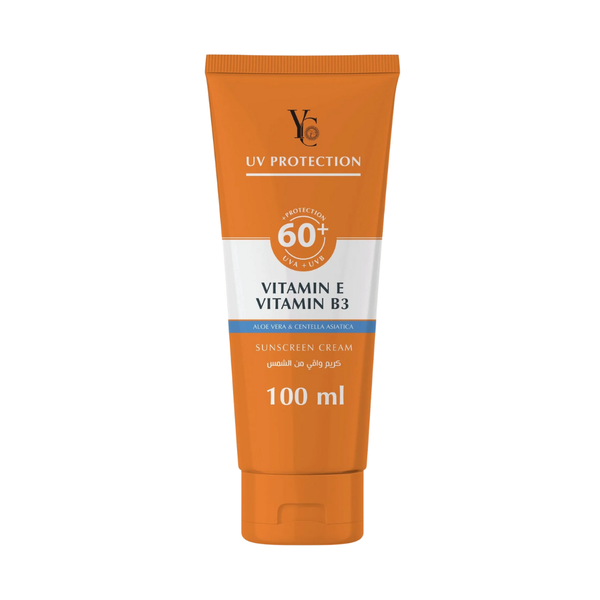 YC Sunscreen Cream SPF 60+ UVA UVB Protection, Hydrating, 100ml