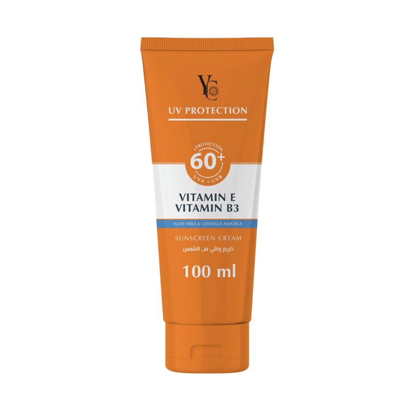 YC Sunscreen Cream SPF 60+ UVA UVB Protection, Hydrating, 100ml