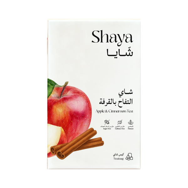 Shaya Natural Apple Cinnamon Tea, 20 Tea Bags