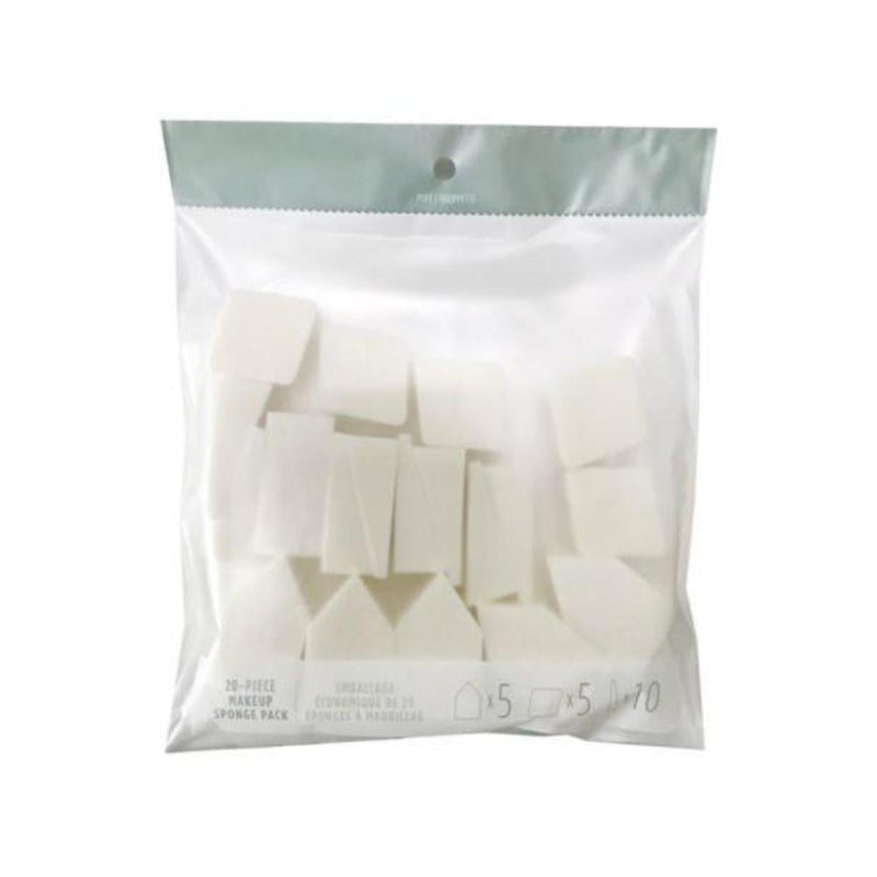The Face Shop Makeup Blending Sponge Set, 20-Piece Assorted Shapes