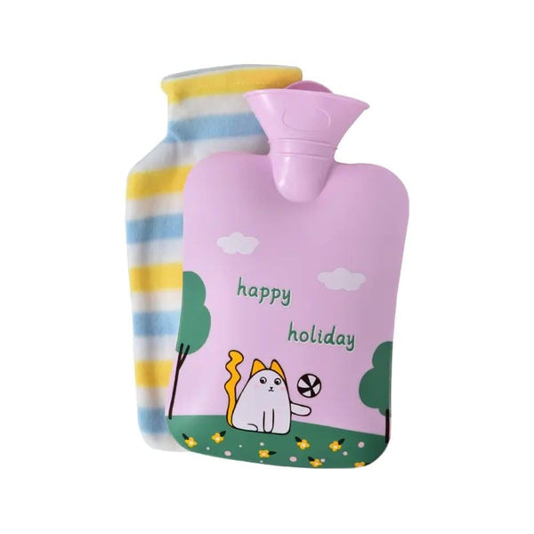 Minigood Hot Water Bottle 500ml with Detachable Washable Cover