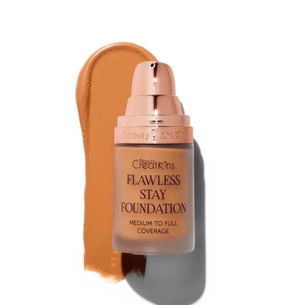 Beauty Creations Stay Flawless Liquid Foundation, Vitamin E, Medium to Full Coverage, All Skin Types, 10.0