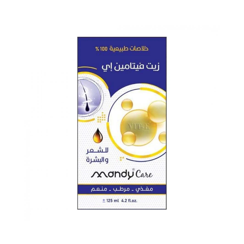 Mandy Care Vitamin E Oil for Hair and Skin Moisturizer, 125ml