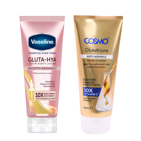 Vaseline Cosmo Glutathione Niacinamide Body Lotion Set - 330ml + 200ml