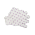 Basincare Body Exfoliating Gloves White with Purple Dots Pair