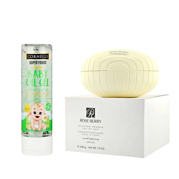 Cornells Oil Gel & Frank Roseberry Powder Duo Aloe Vera Vitamin E 300ml/200g