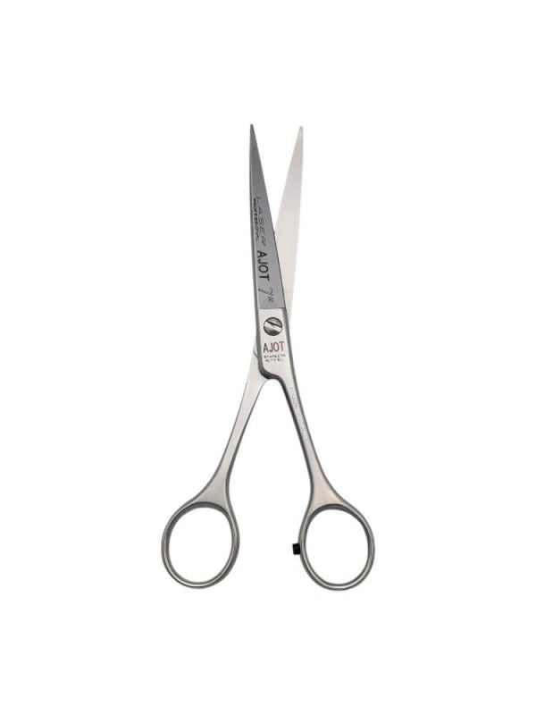Ajot Model 554-7 Italian-Made Professional Hair Cutting Scissors, Stainless Steel, Ergonomic Grip