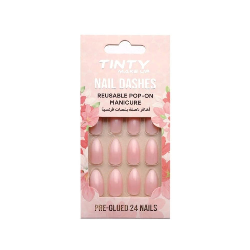 Tinty ZM16 French Cut Adhesive Nails 24 Pieces