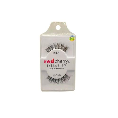 Red Cherry Natural Black Eyelashes 001, 100% Natural Hair, Thick Style