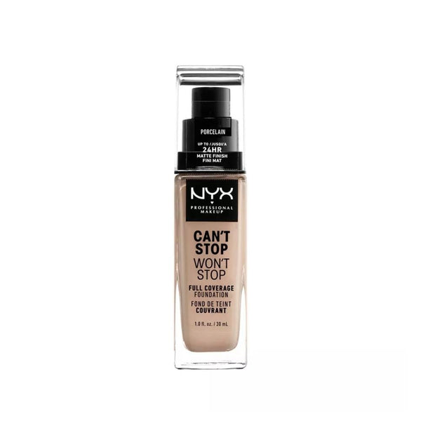 Nyx Professional Makeup Full Coverage Matte Foundation, 24H Wear, 03 Porcelain