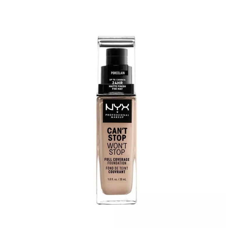 Nyx Professional Makeup Full Coverage Matte Foundation, 24H Wear, 03 Porcelain