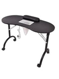 Salon System Black Mobile Pedicure Table with Fan