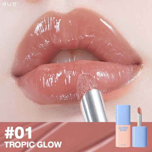 4U2 Glassy Babe Lip Gloss 4g | 01 Tropic Glow