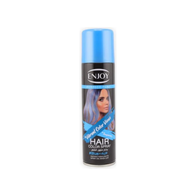 Enjoy Temporary Hair Color Spray, Black, Root Coverage, 150ml