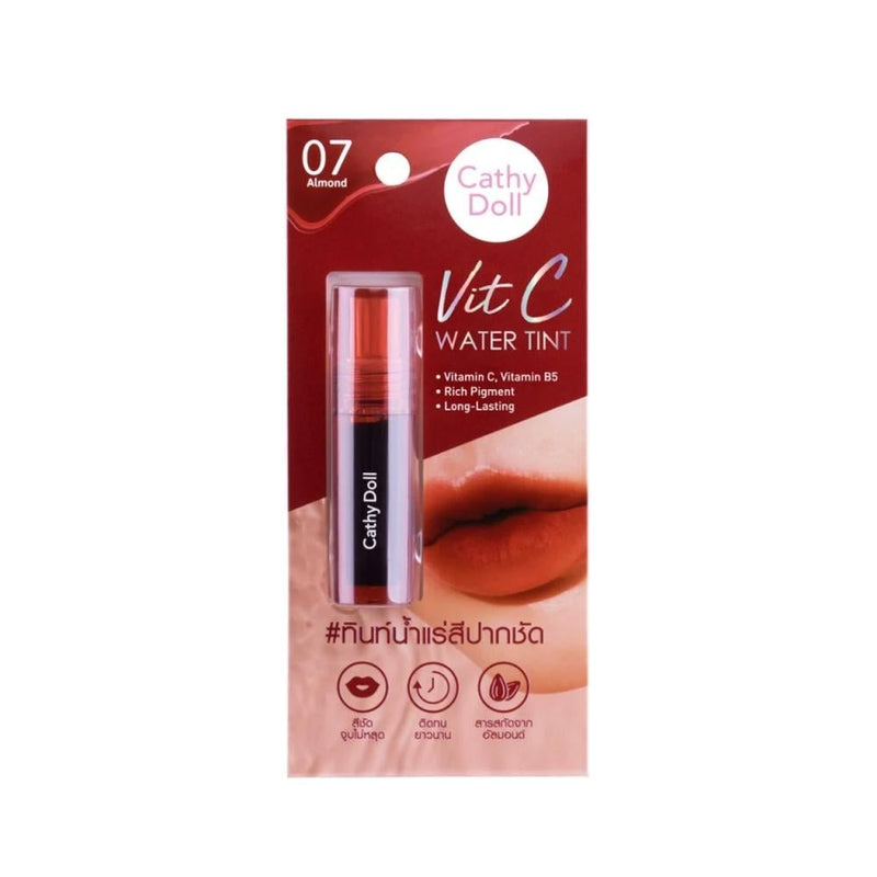 Lip Gloss Tint Vitamin C Hydrating Water-Based Formula Cathy Doll 07 Almond 3g