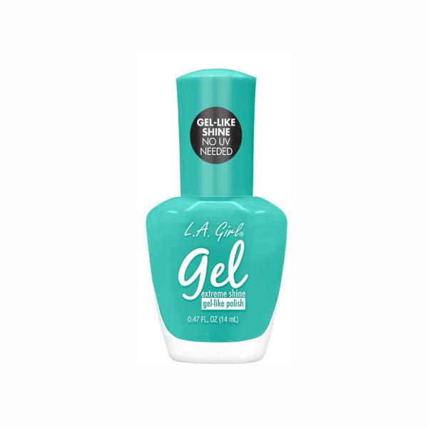 La Girl Extreme Shine Gel Nail Polish, Black, GNL657, No UV Required