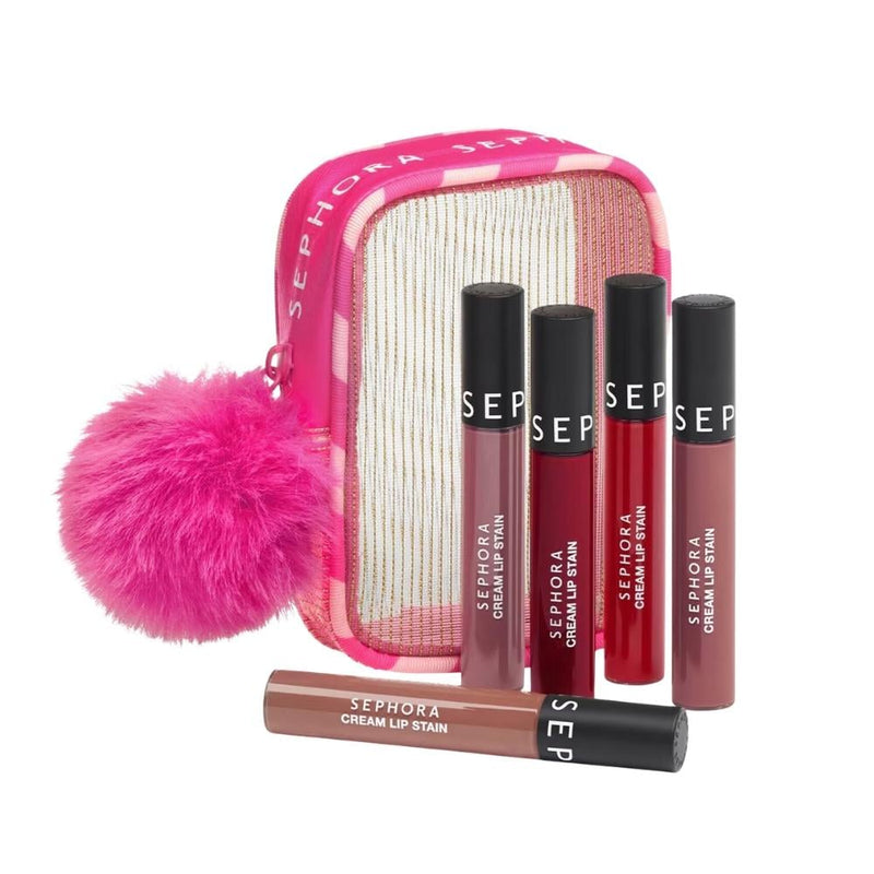 Sephora Collection Cream Lip Stain Set, 5-Piece Matte Liquid Lipstick Collection