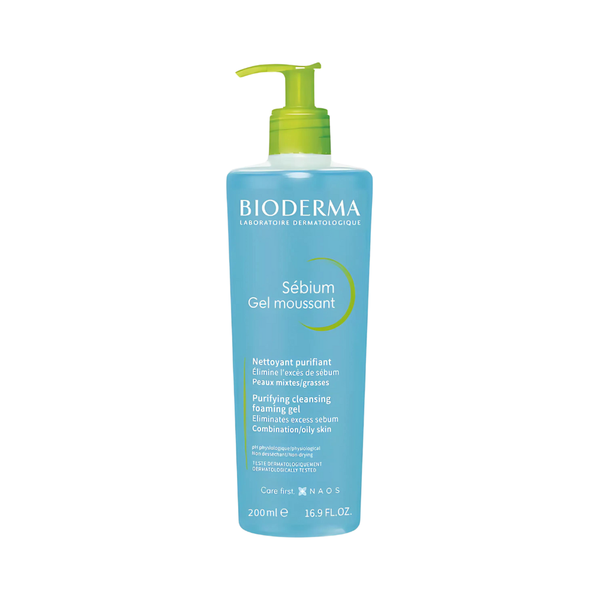 Bioderma Sebium Cleansing Gel, Oil-Regulating Face Wash, 200ml