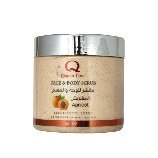 Queen Line Apricot Face and Body Scrub, Pore Cleansing, 500ml